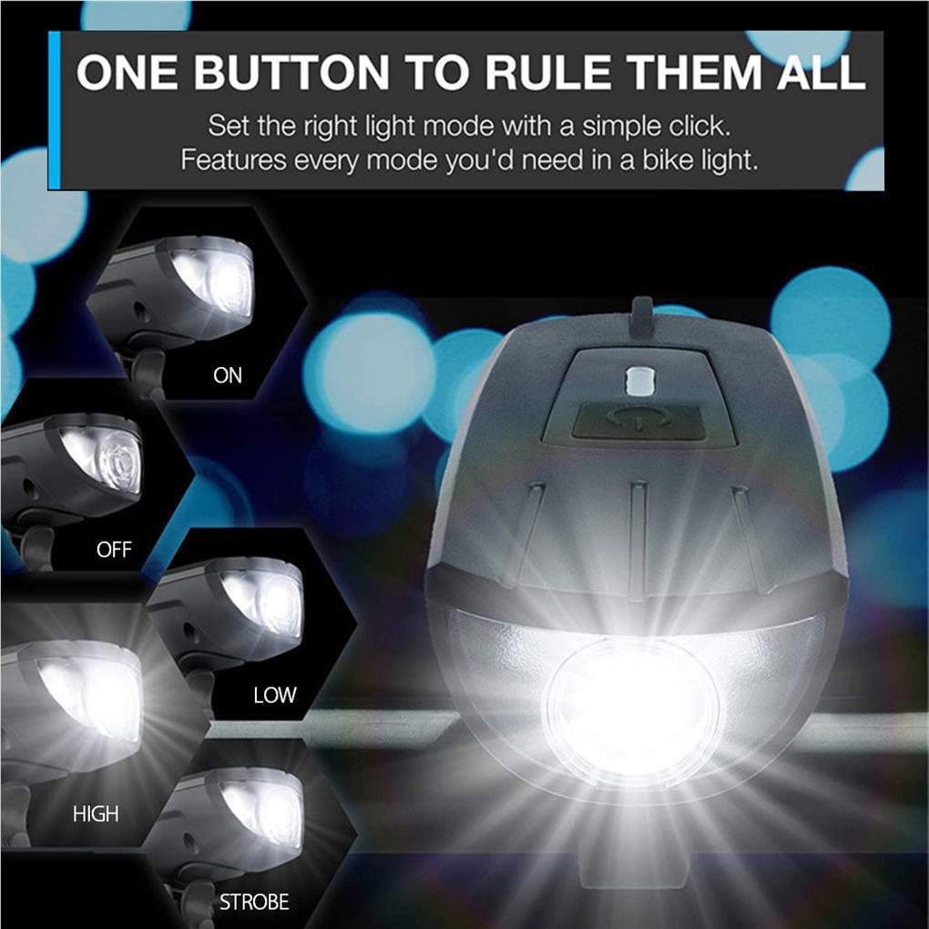 Bộ Đèn Cảnh Báo Phía Trước / Sau Xe Đạp Sạc USB 3 Chế Độ Chống Thấm Nước