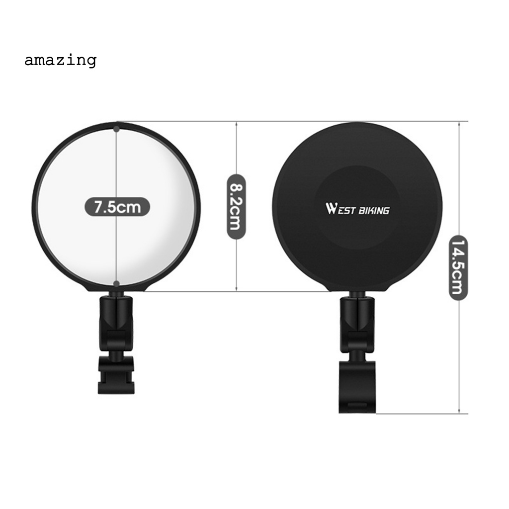 1 Bộ Gương Chiếu Hậu Góc Rộng Gắn Tay Lái Xe Đạp Leo Núi Chống Va Chạm
