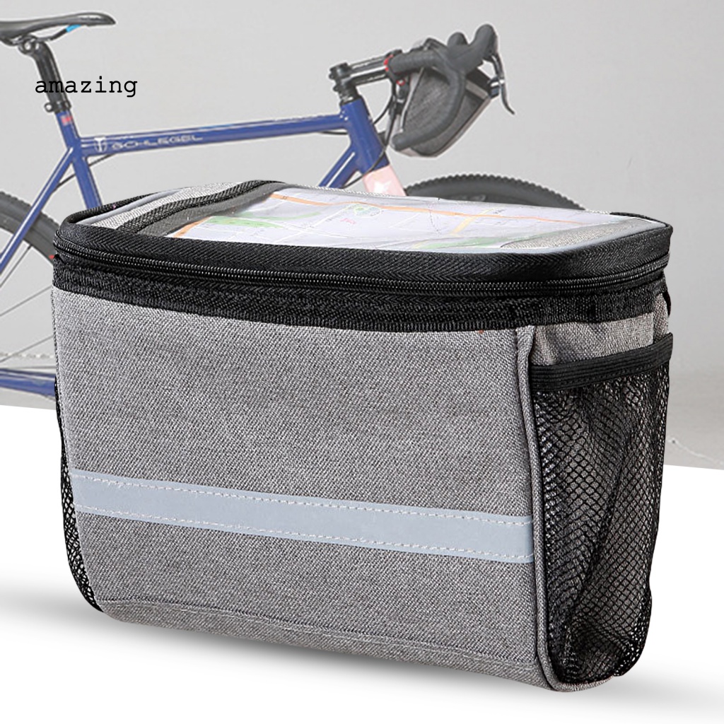 Túi Đựng Bảo Quản Đồ Dùng Có Khóa Kéo Gắn Khung Trước Xe Đạp Tiện Dụng