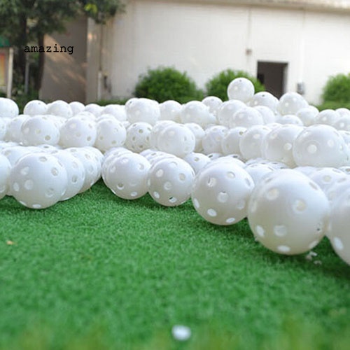 Set 6 Quả Bóng Golf Cao Su Đàn Hồi Có Lỗ Dành Cho Người Mới Tập Chơi Trong Nhà