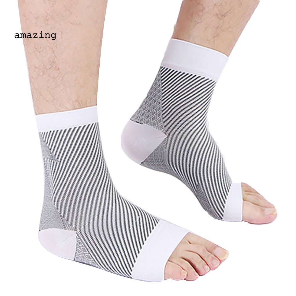 1 Cặp Đai Quấn Bảo Vệ Mắt Cá Chân Dạng Nén Co Giãn Họa Tiết Kẻ Sọc