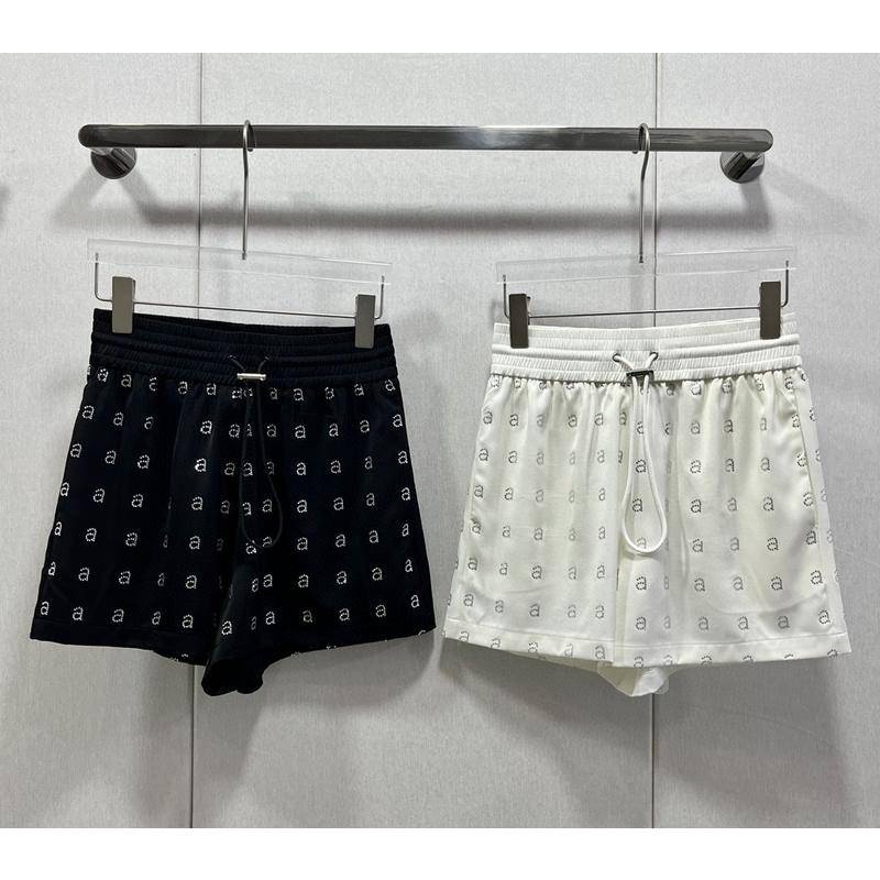 Aw Quần Short Dây Rút In logo Đính Đá