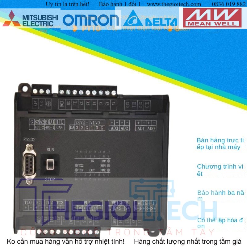 Board Mạch PLC FX2N FX3U SK2N-24PRO SK2N-28MRT Chất Lượng Cao, Hỗ Trợ RS485 RS232 Loadcell K PT100 NTC ADC DAC HSC - AD là PT100 - MTT