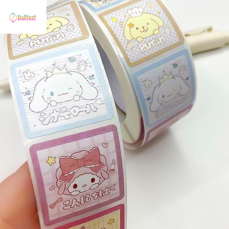 💜Cuộn 200 Hình Dán Sanrio Dễ Thương DIY Trang Trí Dán