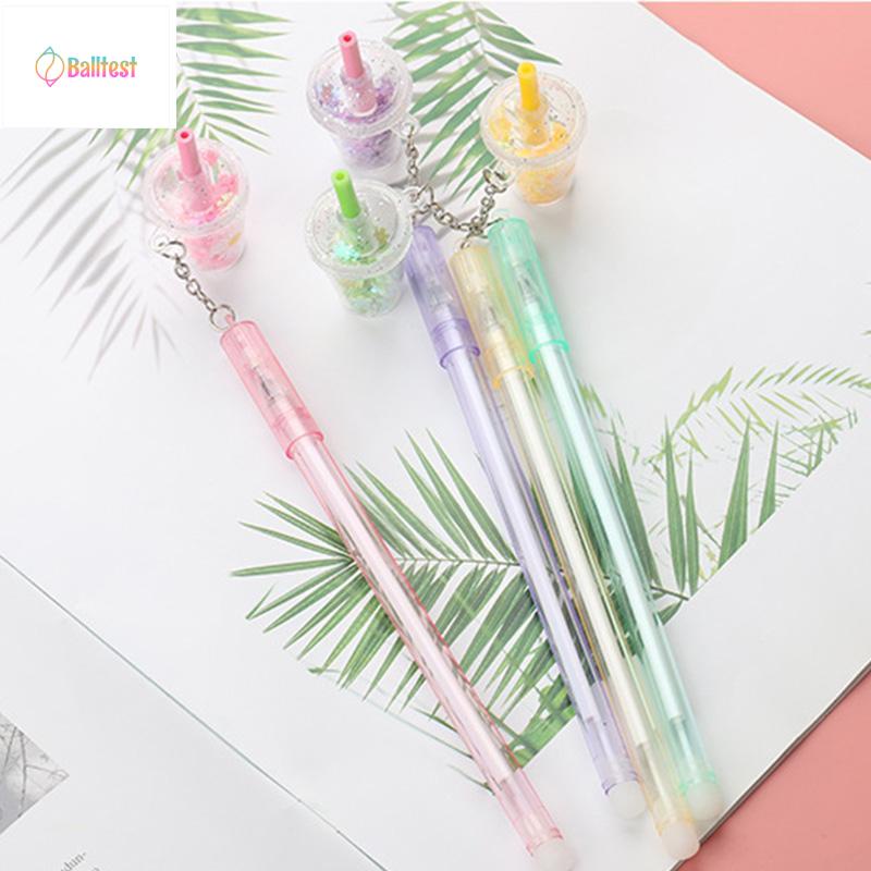 💜Bút kim tuyến trà sữa Y2K bút hologram pastel
