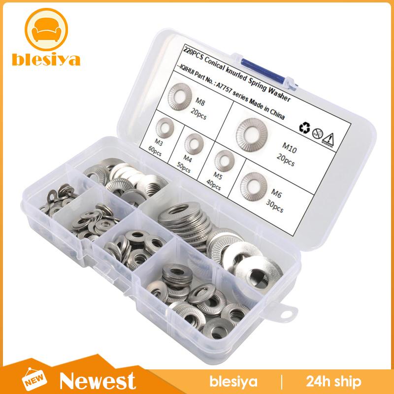 [Blesiya] 220 Vòng Đệm Lò Xo Đàn Hồi Knurled Hình Nón Cho Ô Tô