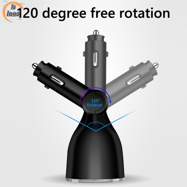 Tẩu Sạc Nhanh Qc3.0 Hai Cổng Usb Màn Hình Kỹ Thuật Số Đa Năng Cho Xe Hơi
