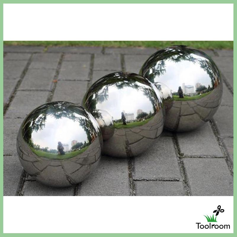 Quả Cầu Tráng Gương Phản Chiếu Bằng Thép Không Gỉ 12cm Trang Trí Sân Vườn