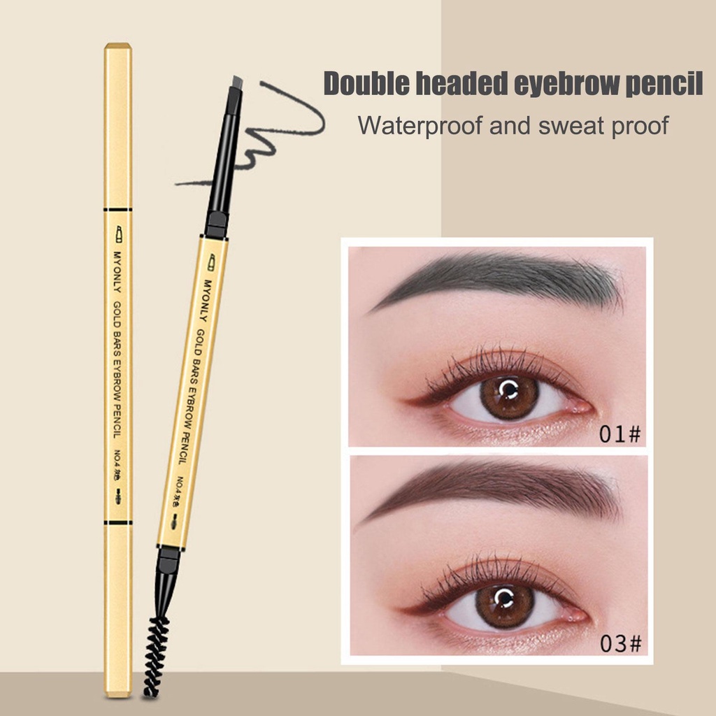 Bút Kẻ Lông Mày Hai Đầu Lâu Trôi Chống Thấm Nước 5 Màu Tùy Chọn A8L0
