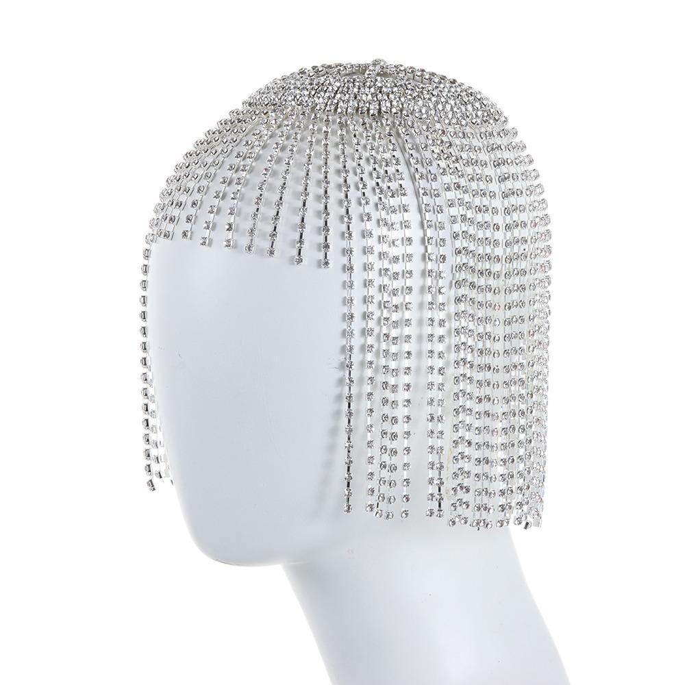 CACTU Dây Chuỗi Đeo Đầu Hóa Trang Múa Bụng Cho Cô Dâu Phong Cách Năm 1920