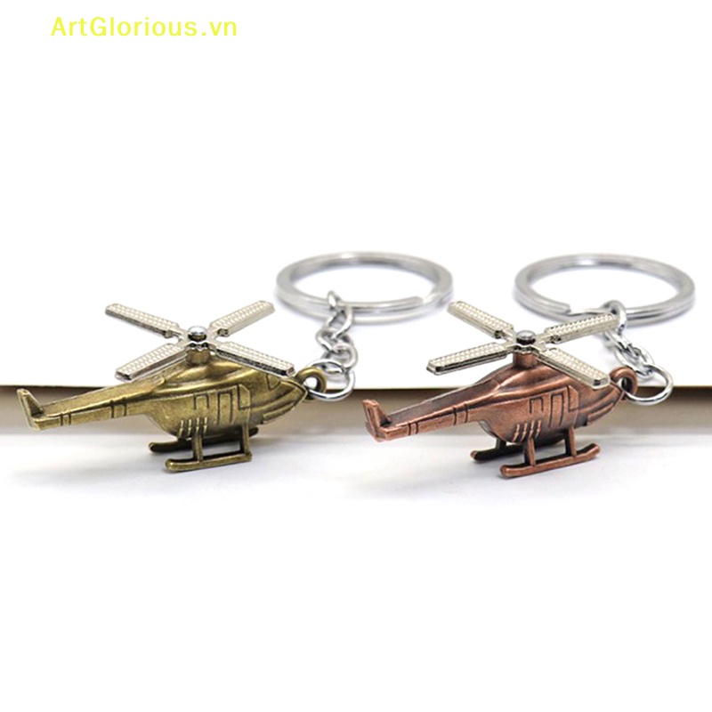 Móc Khóa Hình Máy Bay Trực Thăng Bằng Đồng Phong Cách Retro