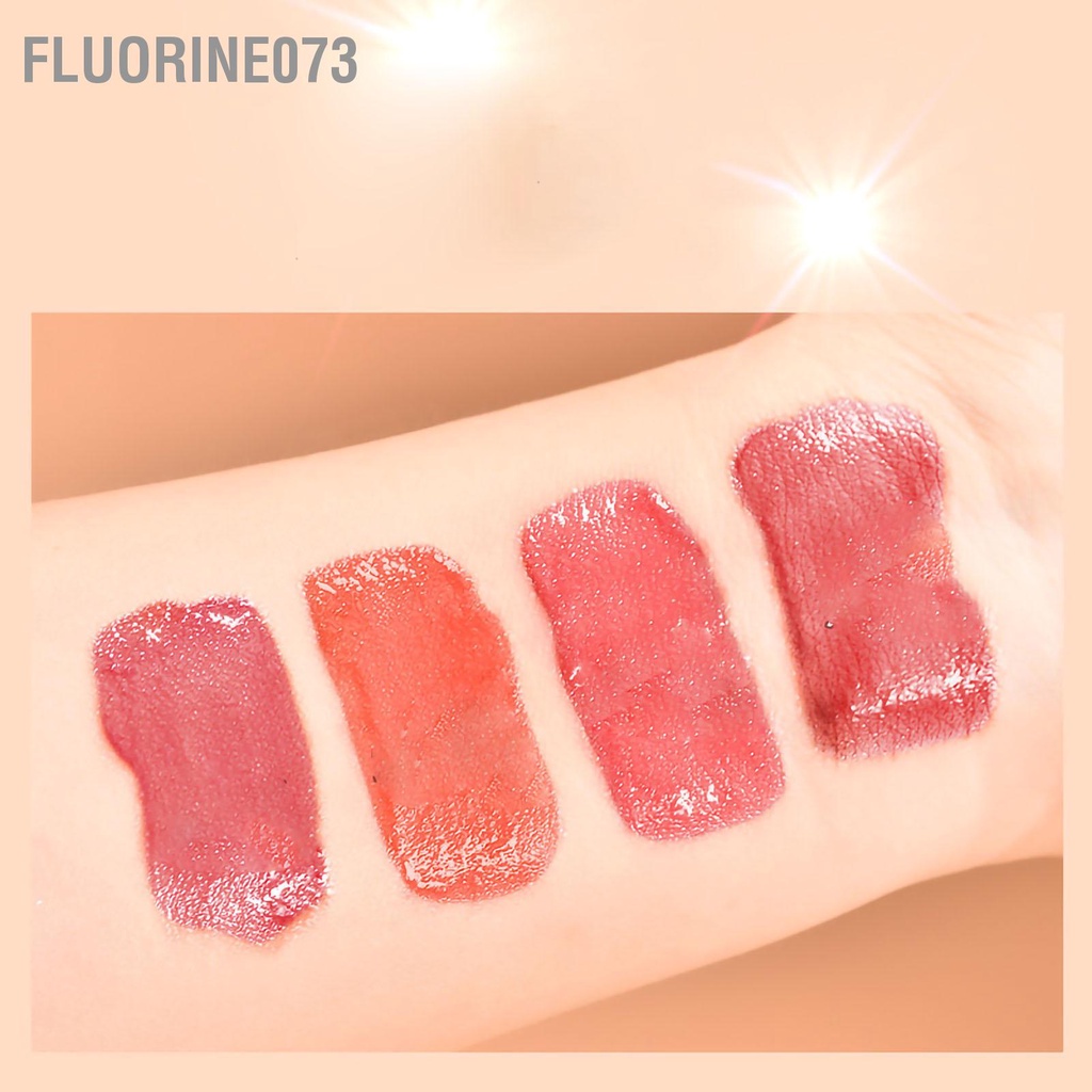 Fluorine073 Son Môi Gương Thủy Tinh Dưỡng Ẩm Nước Bóng Sáng Lâu Dài Màu Sắc Ngọt Ngào Men
