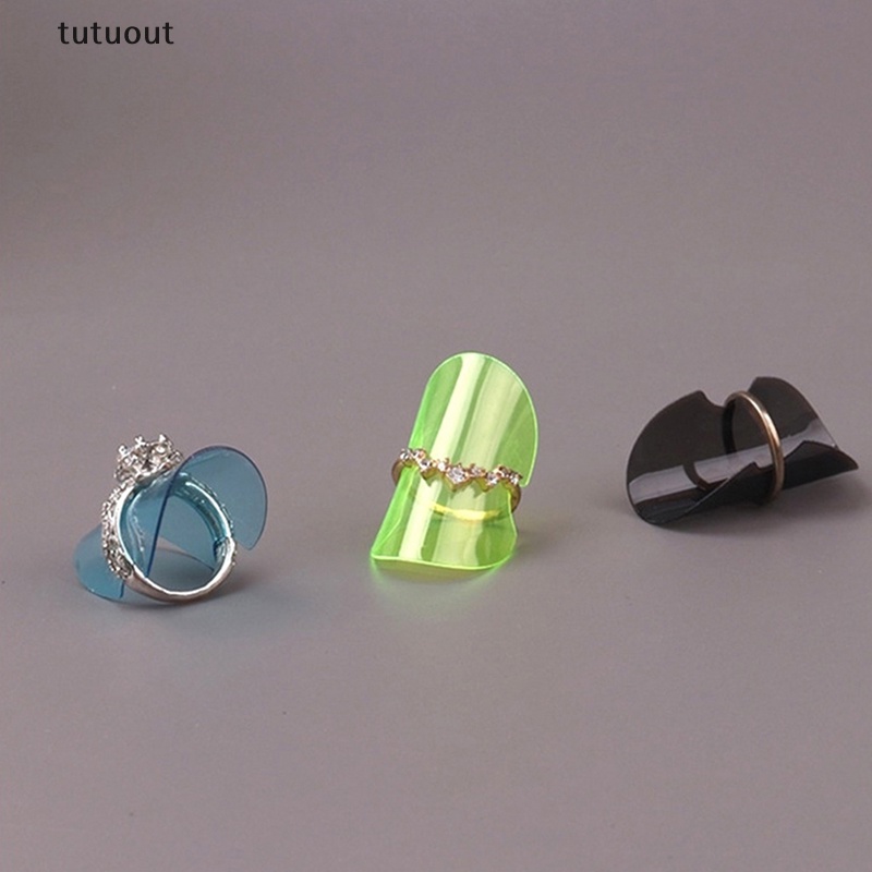 Set 10 Giá Đỡ Trưng Bày Nhẫn Bằng Nhựa Có Thể Gấp Gọn Tiện Lợi