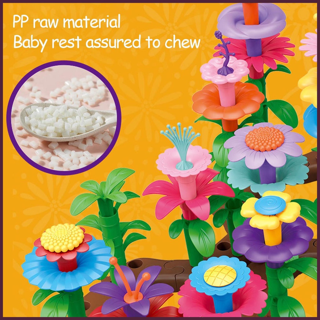 Bộ Đồ Chơi Khối Xếp Chồng Lên Nhau Dùng Làm Vườn Hoa / Tòa Nhà