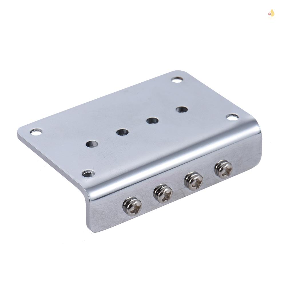 Bộ Cầu Đuôi Cứng Cố Định 4 Dây Màu Bạc Cho Đàn Ukulele Điện