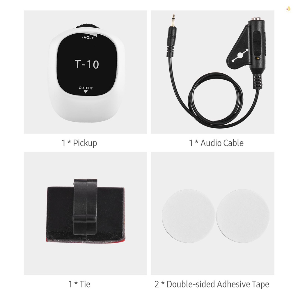 Pickup Piezo Không Cần Khoan Tự Dính 6.5mm Đa Năng Cho Loa / Ukulele / Violin / Mandolin / Banjo Erhu Guzheng