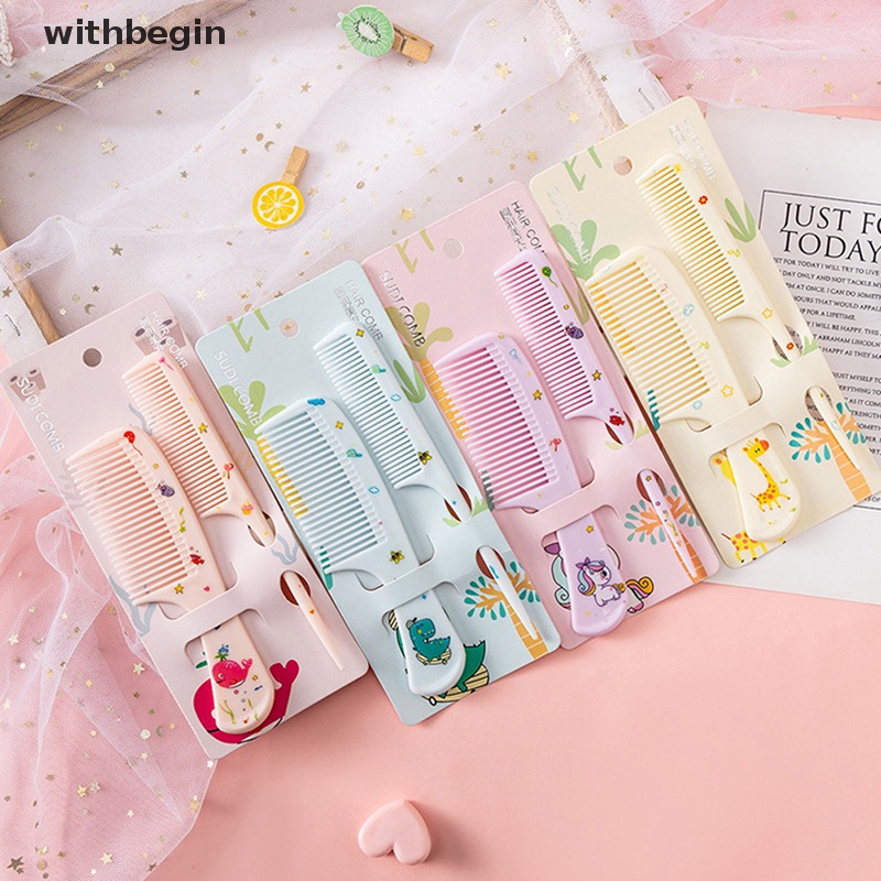 Bộ 2 Lược Đuôi Nhọn Chống Tĩnh Điện Dễ Thương Cho Bé Gái