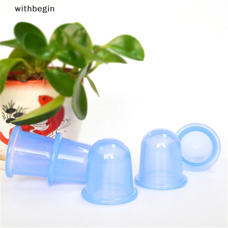 1 Bộ Cốc Giác Hơi Mát Xa Mặt Và Cơ Thể Bằng Silicone Chống Cellulite