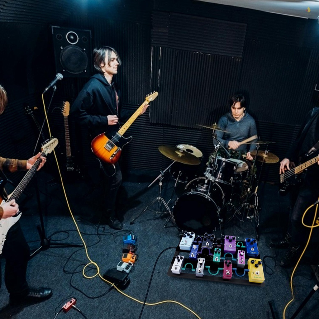 Bàn Đạp Hiệu Ứng Đàn Guitar Bằng Hợp Kim Nhôm Kèm Túi Đựng Và 4 Miếng Dán Cố Định