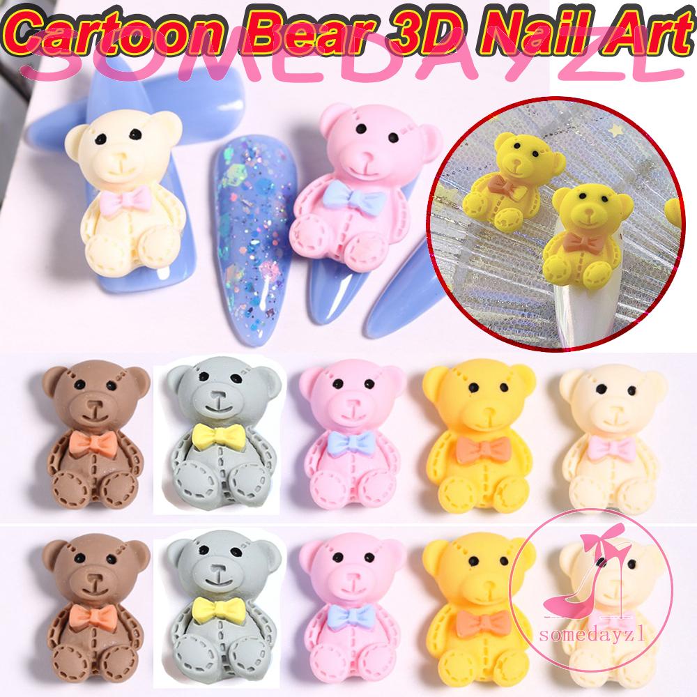 Phụ Kiện Trang Trí Móng Tay 3D Hình Gấu Dễ Thương