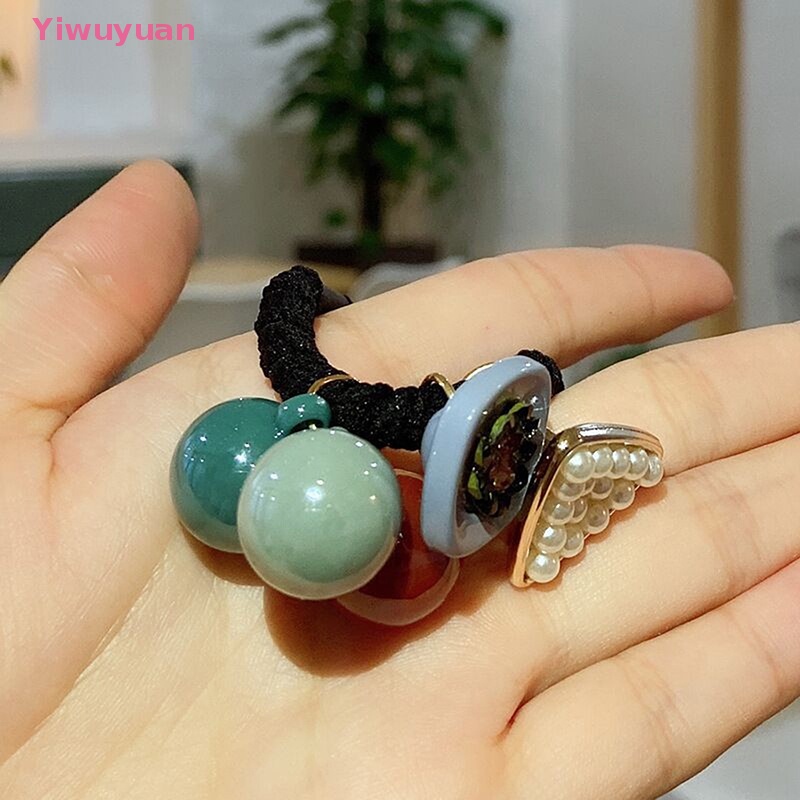 Dây Buộc Tóc Cao Su Co Giãn Thanh Lịch Phong Cách Hàn Quốc Cho Nữ Mới