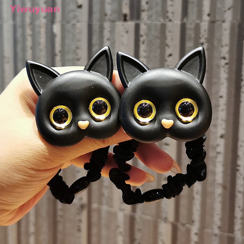 Dây Buộc Tóc Cao Su Co Giãn Hình Mèo Hoạt Hình Siêu Đáng Yêu Kiểu Hàn Quốc Mới