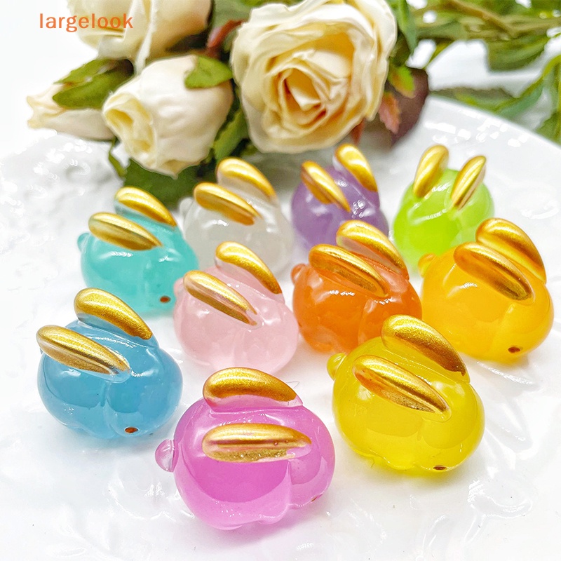 1 Thỏ Nhựa Phát Quang Trang Trí Vườn Nhà Búp Bê