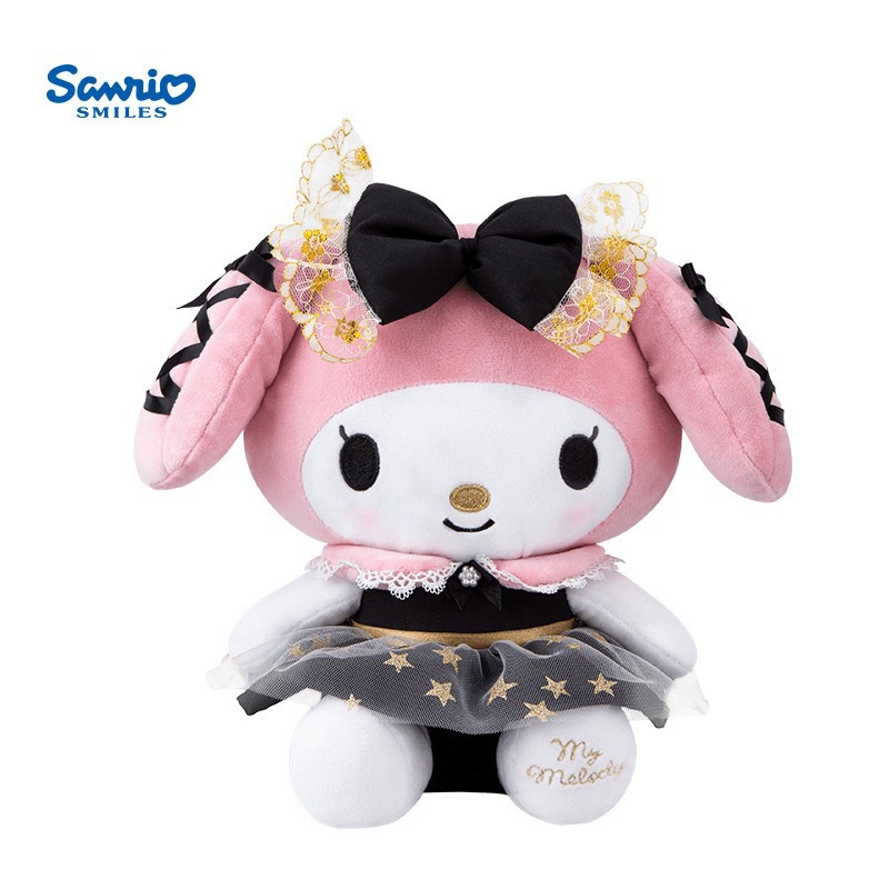 SANRIO Búp Bê Mèo Kulomi Nhồi Bông Màu Vàng Đen