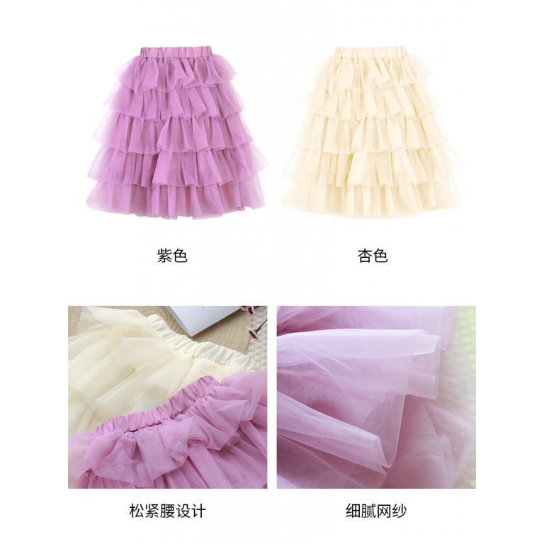 Chân Váy Xòe Nhiều Tầng Phong Cách Phương Tây Cho Bé Gái