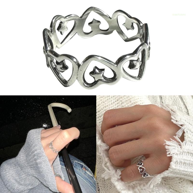 Nhẫn Hở Hình Ngôi Sao Năm Cánh Có Thể Điều Chỉnh Kích Cỡ