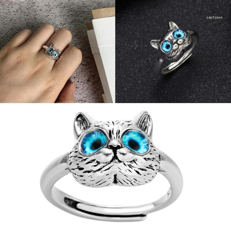 Nhẫn Hở Hình Mèo Dễ Thương Có Thể Điều Chỉnh Kích Cỡ