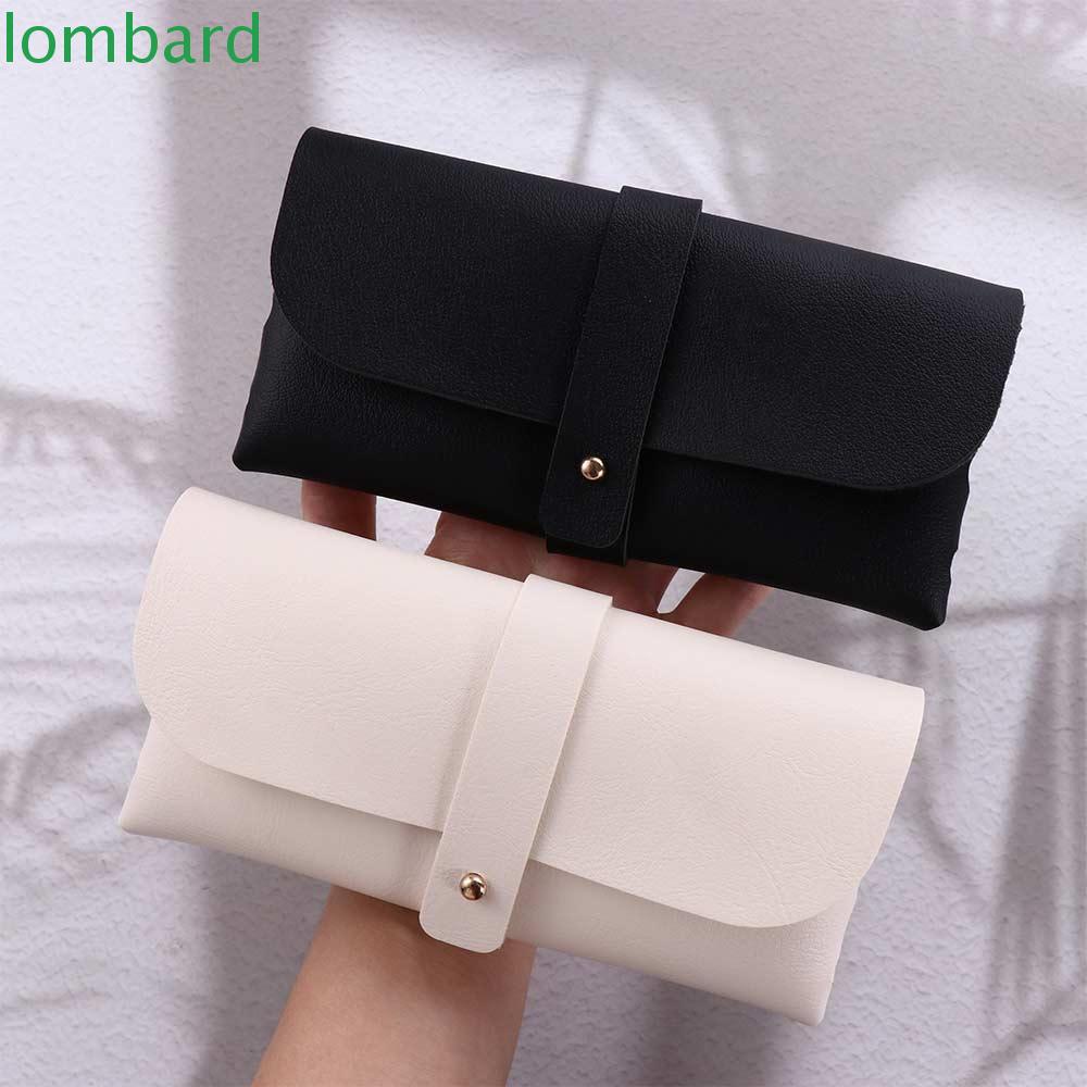 Lombard Hộp Đựng Mắt Kính Dày Dặn Mềm Mại Chống Thấm Nước Có Khóa Cài Có Thể Gập Lại Cho Nam Và