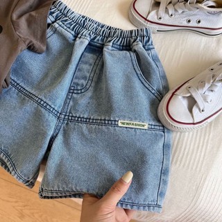 Mngrl quần short đùi denim mỏng mềm mại thời trang mùa hè cho bé trai bé gái
