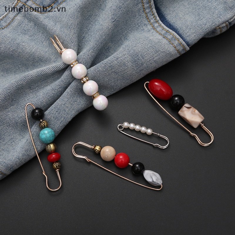 {Timebomb} Ghim Cài Áo Bằng Đá Tự Nhiên Cổ Điển Thời Trang Dành Cho Nữ