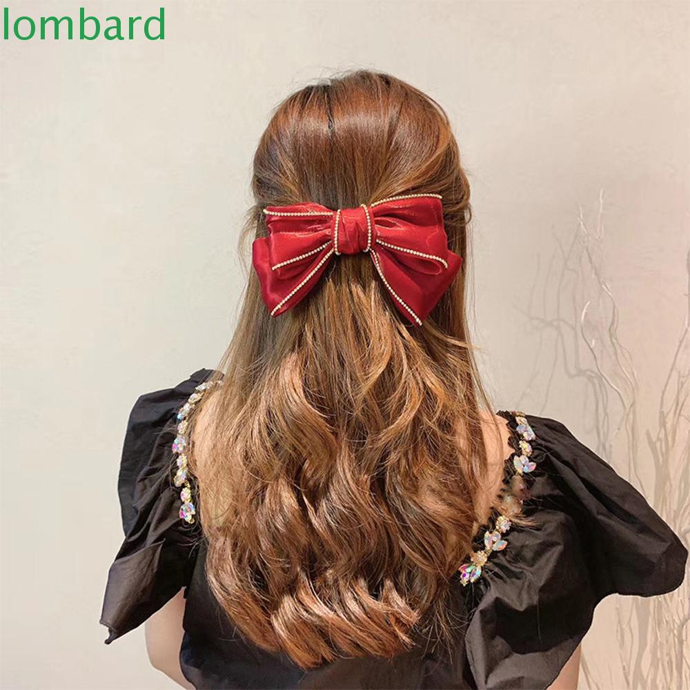 Kẹp Tóc Đính Nơ Lớn Bằng Satin Thời Trang Cho Nữ