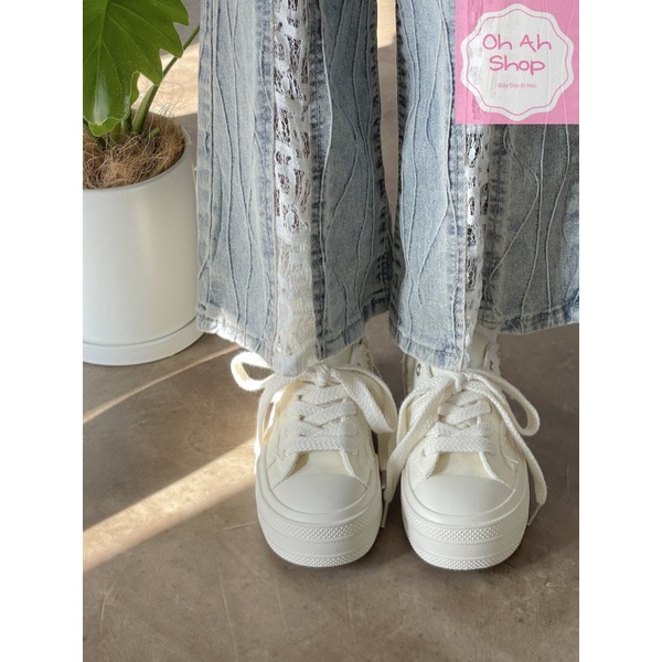 🍓  Giày Nữ Đi Học Giày Vải Canvas Logo Cloud Hàng Loại 1