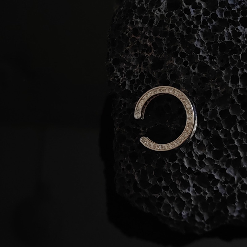 Nhẫn Hở Dát Khảm Không Đồng Đều Phiên Bản Hàn Quốc niche Thiết Kế Mới Nâng Cao Sang Trọng ins Cho Nữ