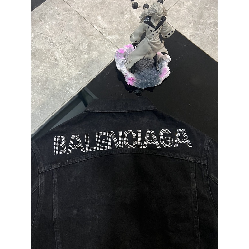 Ba-lun 88-Áo Khoác denim Bạc Màu Giặt Phong Cách Cổ Điển Thời Trang Mới Hợp Xu Hướng Cho Cặp Đôi