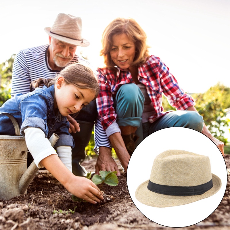 Niceme Mũ Cói Chống Nắng Ngoài Trời Dành Cho Nam Giới Độ Tuổi Trung Niên