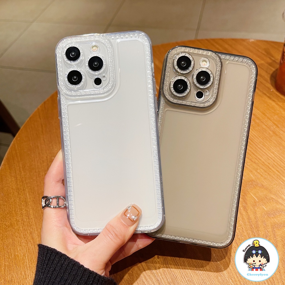 Ốp Điện Thoại TPU Mềm Trong Suốt Đính Đá Sang Trọng Cho IPhone 13 12 11 14 Pro Max XS XR 8 7 Plus