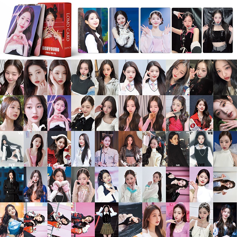 IVE WONYOUNG LOMO Card Set 55 Tấm Thẻ Ảnh Hình Nhóm Nhạc