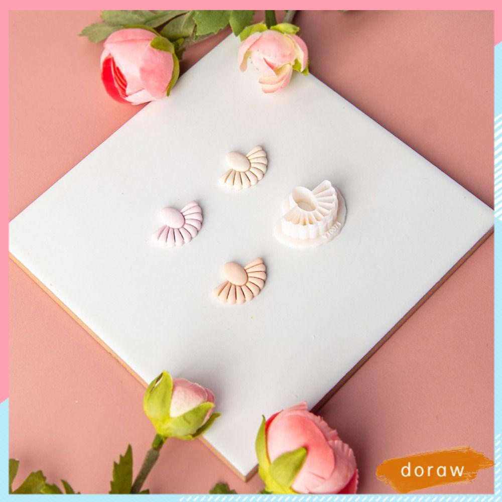 Bộ 2 Khuôn Cắt Bông Tai Hình Quạt Mềm Mại Diy