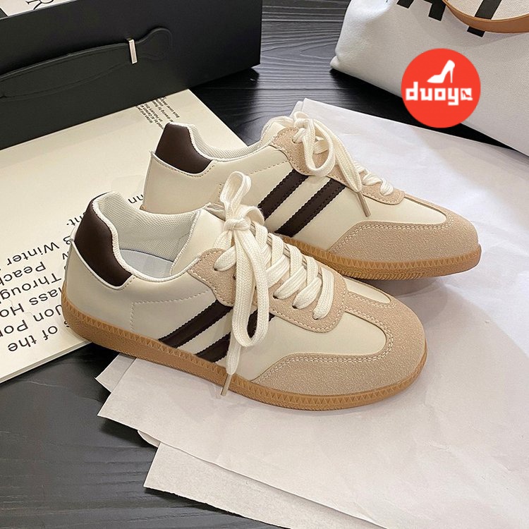 Duoya Giày Thể Thao Đế Dày Bằng Da Mềm Phù Hợp Với Mùa Xuân Thu Cho Nữ Giới