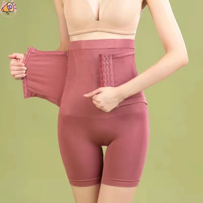 Quần Lót Boxer Lưng Cao Định Hình Eo Không Đường May Plus Size Cho Nữ
