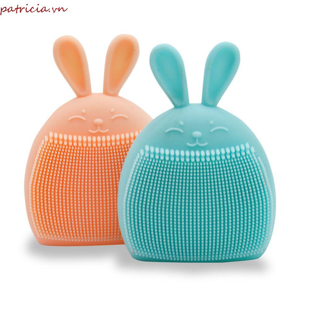1 Bàn Chải Silicone Rửa Mặt Tẩy Tế Bào Chết Làm Sạch Sâu Lỗ Chân Lông Thiết Kế Hình Thỏ Dễ Thương