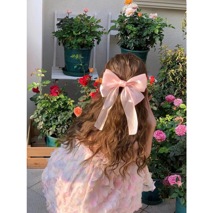 1 Kẹp Tóc Nơ Lưới Lấp Lánh Mẫu Mới 2023