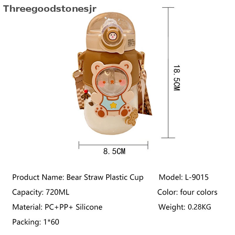 Bình Đựng Nước 700ml Không BPA Chống Rò Rỉ Họa Tiết Hoạt Hình Dễ Thương Cho Bé