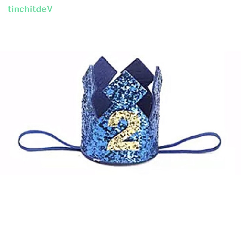 Băng Đô Hình Vương Miện Màu Vàng / Xanh Dương Xinh Xắn Cho Bé Gái