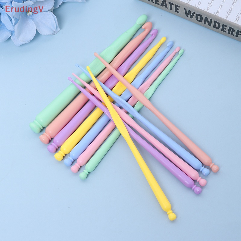 [ErudingV] Bộ 12 Móc Đan Len Bằng Nhựa Nhiều Màu Sắc Kích Thước 2-10mm [Mới]