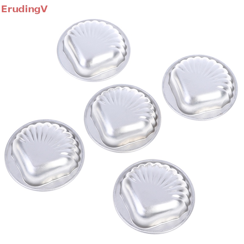 Bộ 5 Khuôn Làm Bánh Handmade Bằng Hợp Kim Nhôm Hình Vỏ Sò